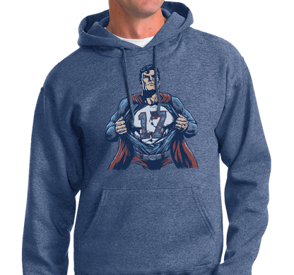 Sweatshirt Hoody, Heather Royal (50% cotton, 50% polyester)
