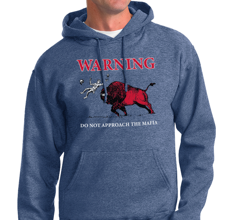 Sweatshirt Hoody, Heather Royal (50% cotton, 50% polyester)