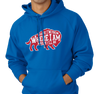 Sweatshirt Hoodie, Royal Blue (50% cotton, 50% polyester)
