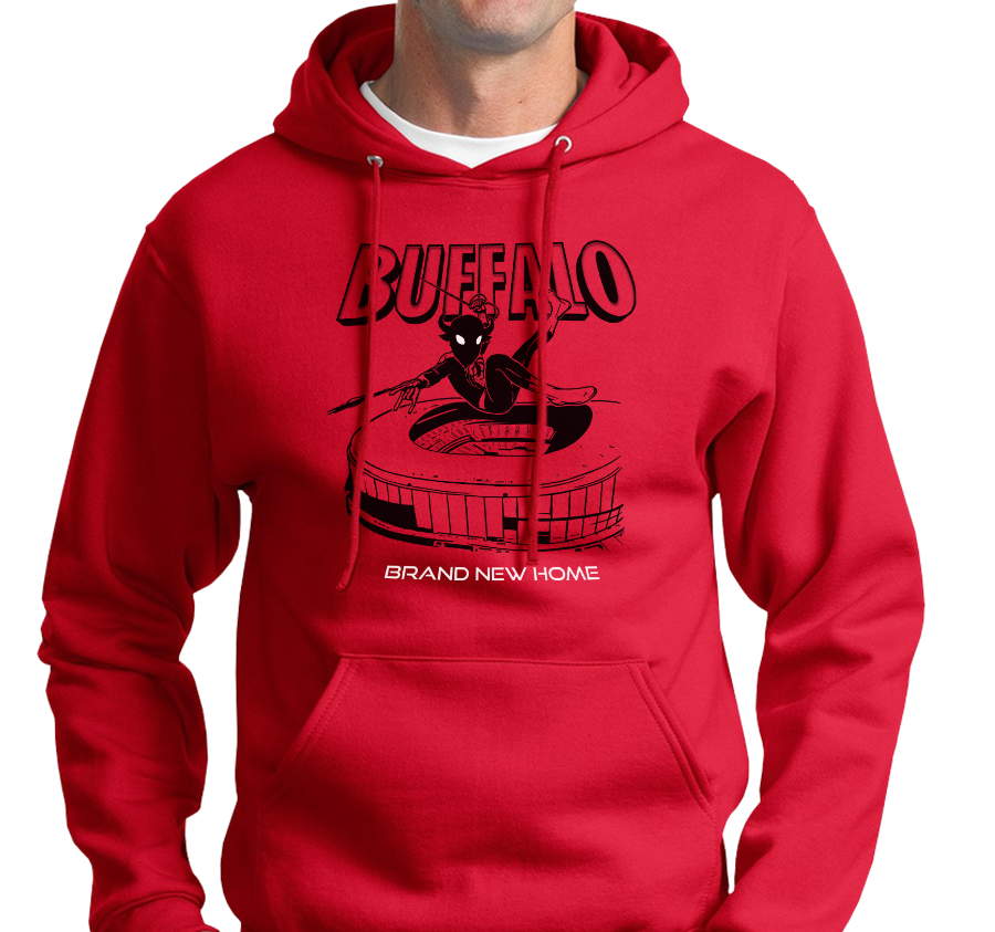 Sweatshirt Hoody, Red (50% cotton, 50% polyester)