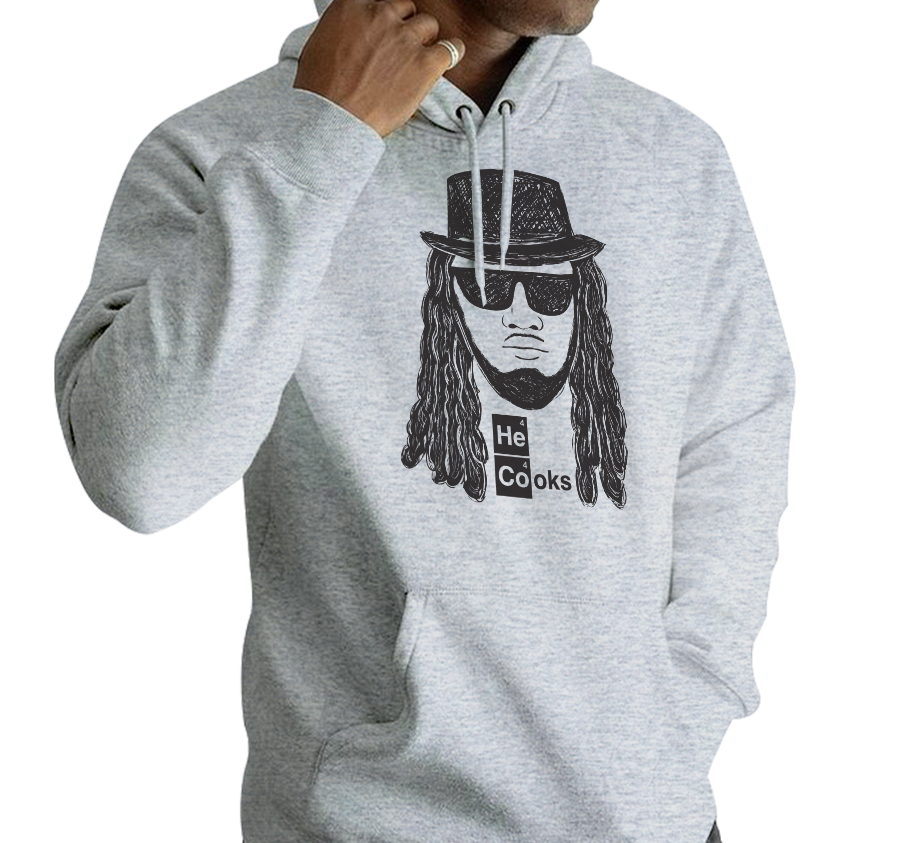 Sweatshirt Hoody, Ash (50% cotton, 50% polyester)