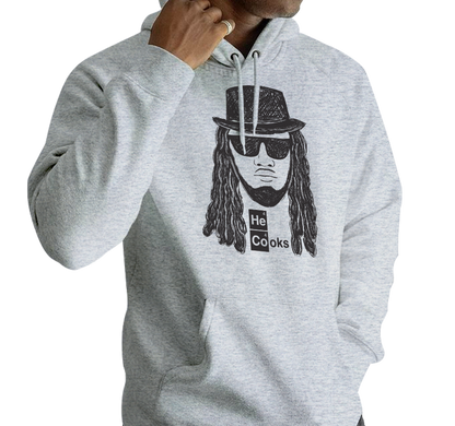 Sweatshirt Hoody, Ash (50% cotton, 50% polyester)