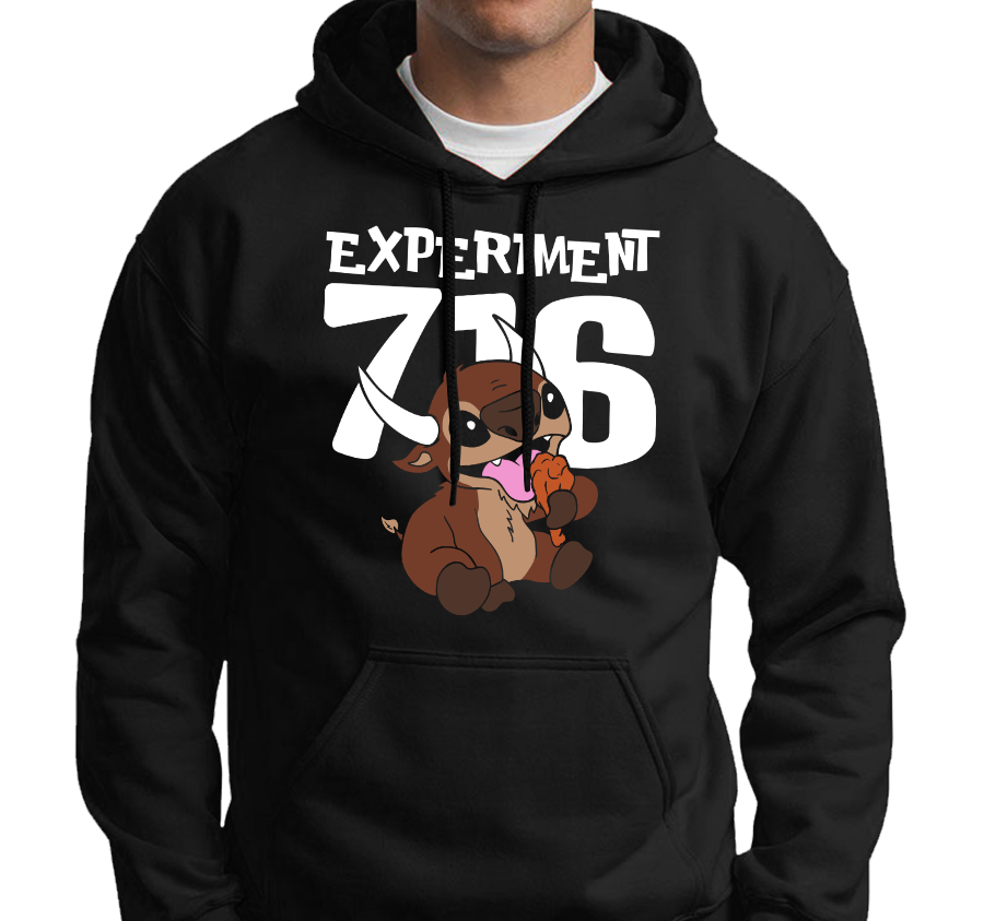 Sweatshirt Hoody, Black (50% cotton, 50% polyester)