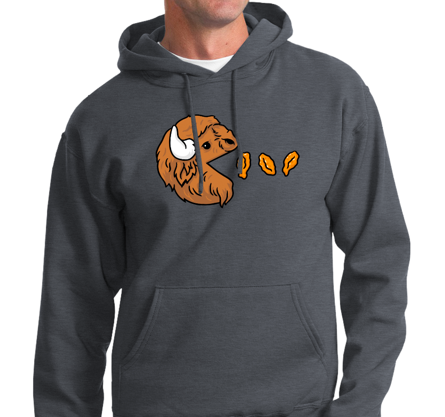 Sweatshirt Hoody, Black Heather (50% cotton, 50% polyester)