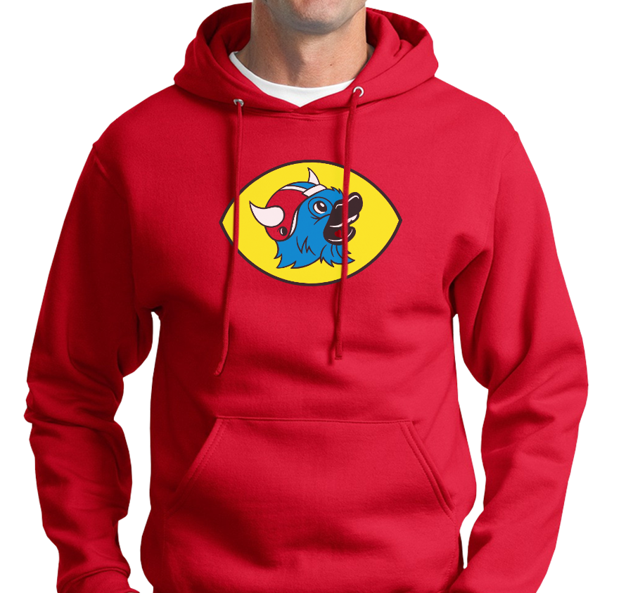 Sweatshirt Hoody, Red (50% cotton, 50% polyester)