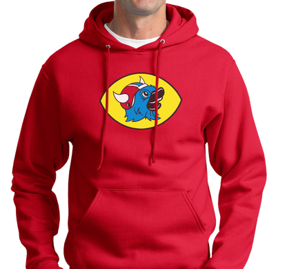 Sweatshirt Hoody, Red (50% cotton, 50% polyester)