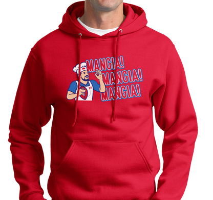 Sweatshirt Hoody, Red (50% cotton, 50% polyester)