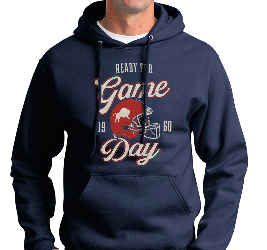 Sweatshirt Hoody, Heather Navy (50% cotton, 50% polyester)