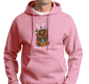 Sweatshirt Hoodie, Pink (50% cotton, 50% polyester)
