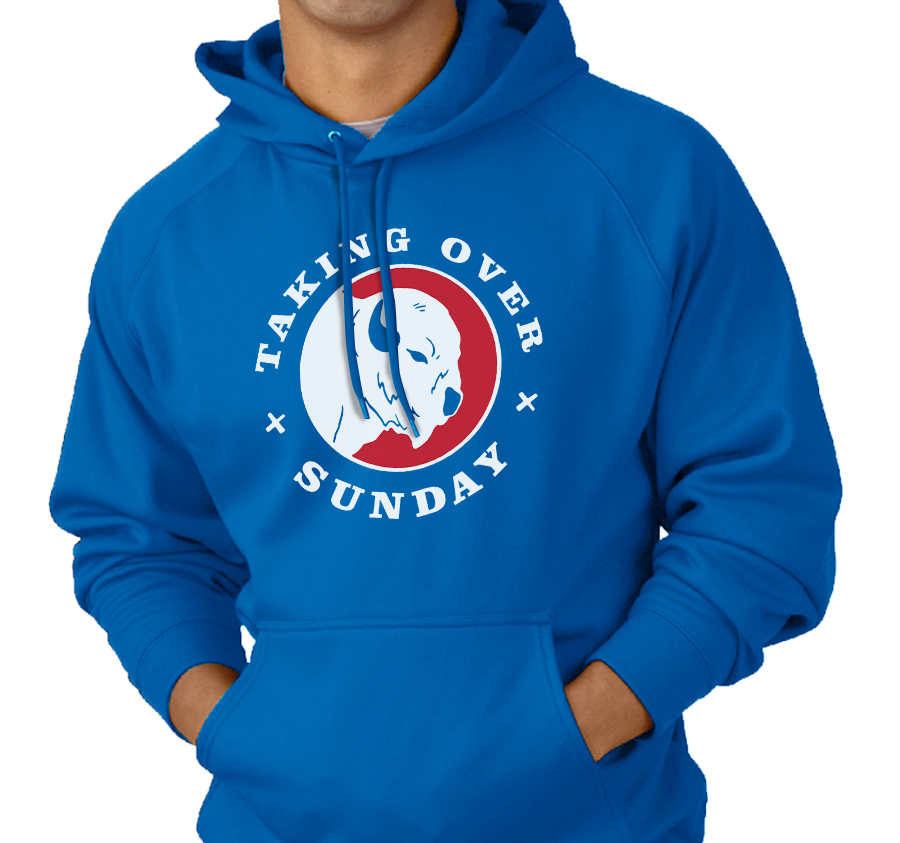 Sweatshirt Hoody, Royal (50% cotton, 50% polyester)