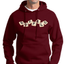 Sweatshirt Hoodie, Maroon (50% cotton, 50% polyester)