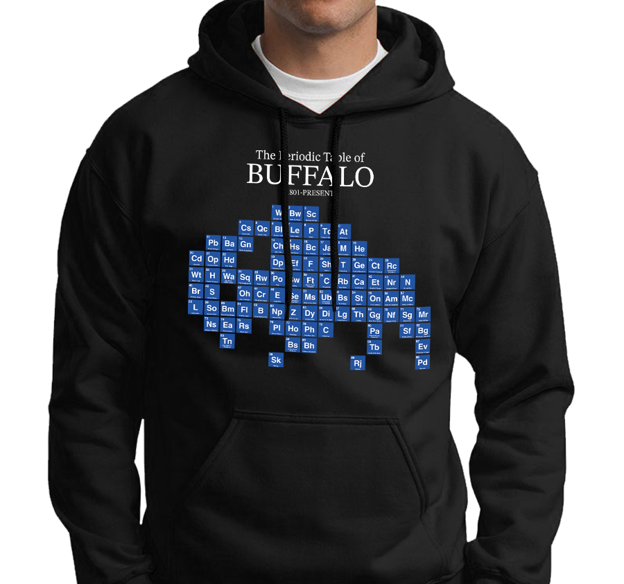 "Periodic Table of Buffalo" Sweatshirt Hoody