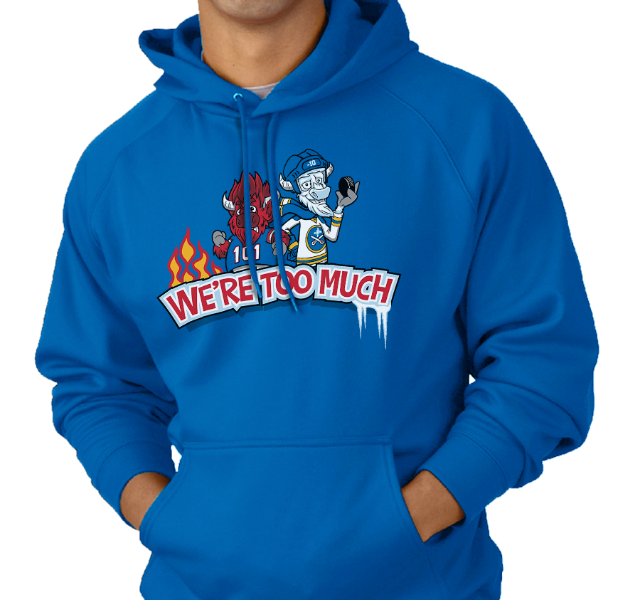 Sweatshirt Hoodie, Royal (50% cotton, 50% polyester)