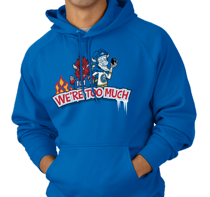 Sweatshirt Hoodie, Royal (50% cotton, 50% polyester)