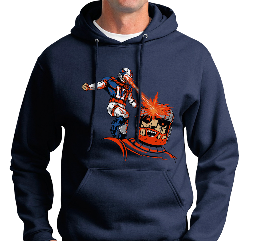 Sweatshirt Hoody, Navy (50% cotton, 50% polyester)