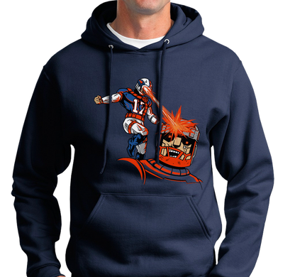 Sweatshirt Hoody, Navy (50% cotton, 50% polyester)