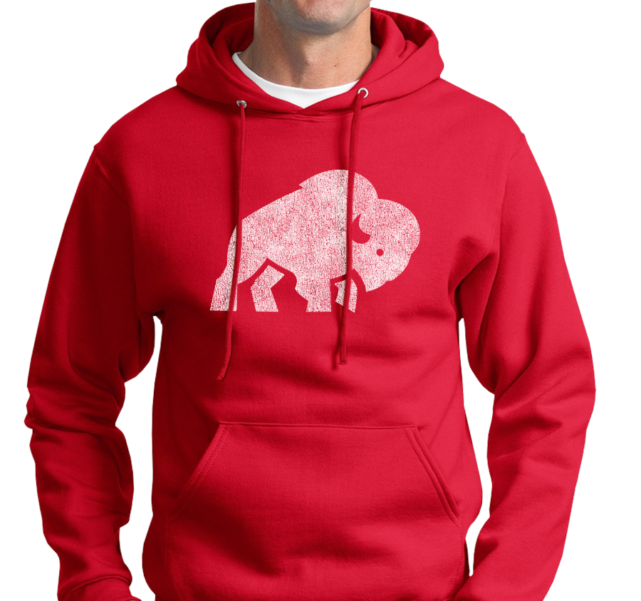 Sweatshirt Hoody, Red (50% cotton, 50% polyester)