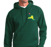 Sweatshirt Hoody, Green, Pocket Size Print (50% cotton, 50% polyester)