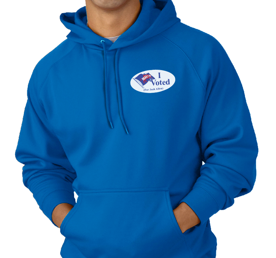 Sweatshirt Hoody, Royal (50% cotton, 50% polyester)