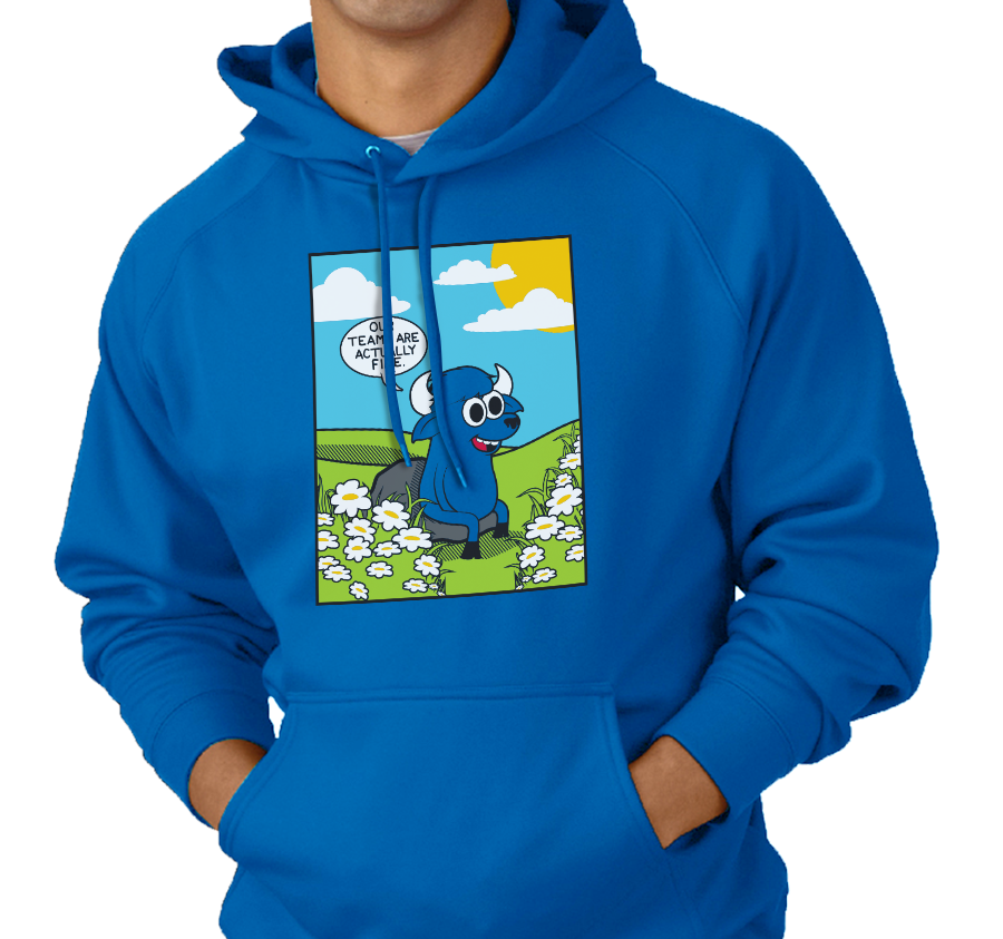 Sweatshirt Hoody, Royal (50% cotton, 50% polyester)