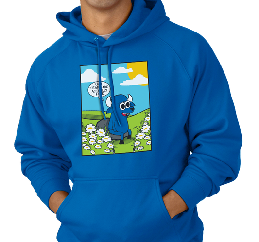 Sweatshirt Hoody, Royal (50% cotton, 50% polyester)