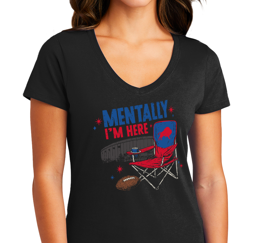 Ladies V-Neck, Black (100% cotton)