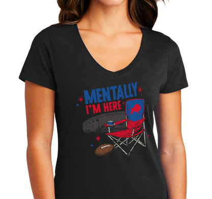 Ladies V-Neck, Black (100% cotton)