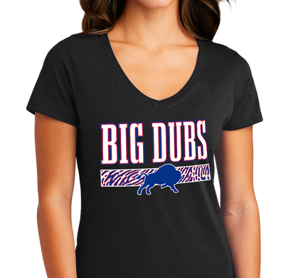 Ladies V-Neck, Black (100% cotton)