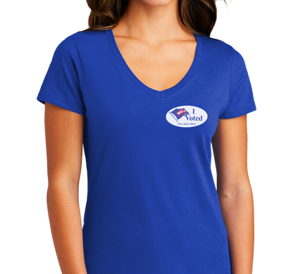 Ladies V-Neck, Royal (100% cotton)