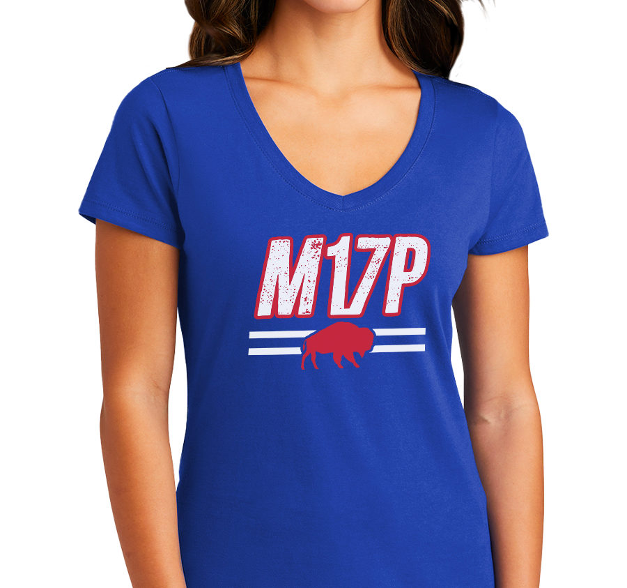 Ladies V-Neck, Royal (100% cotton)