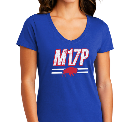 Ladies V-Neck, Royal (100% cotton)