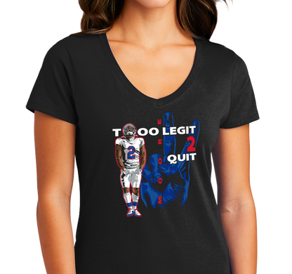 Ladies V-Neck, Black (100% cotton)