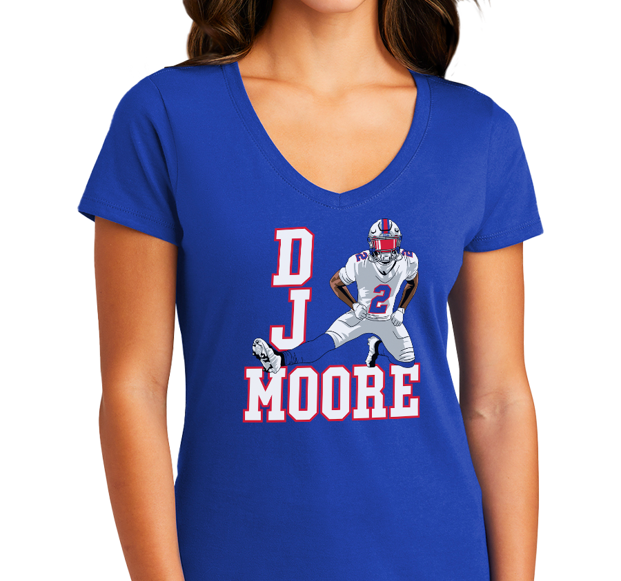 Ladies V-Neck, Royal (100% cotton)