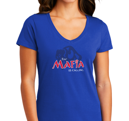 Ladies V-Neck, Royal (100% cotton)