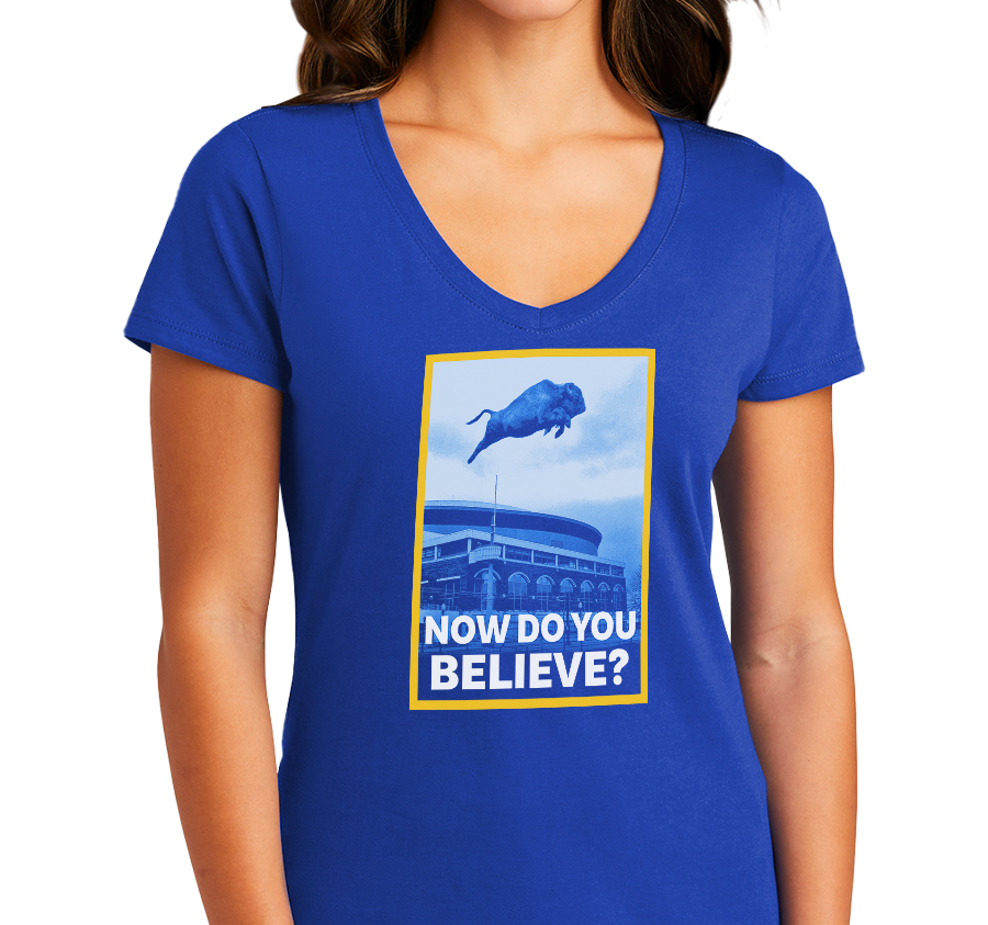 Ladies V-Neck, Royal (100% cotton)