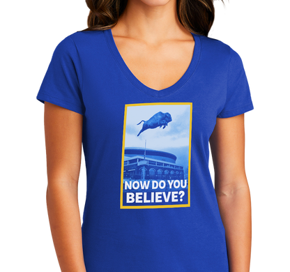 Ladies V-Neck, Royal (100% cotton)