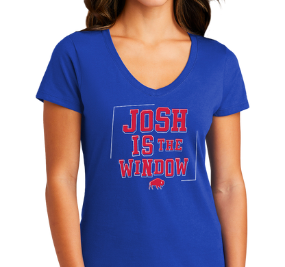 Ladies V-Neck, Royal (100% cotton)