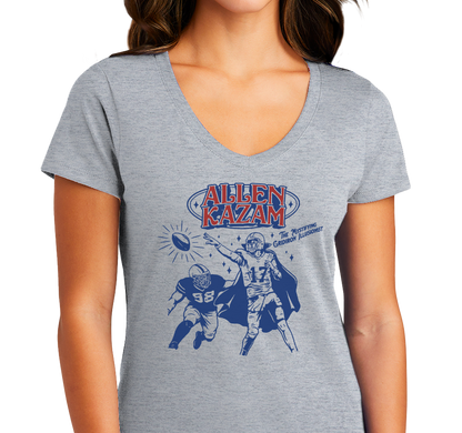Ladies V-Neck, Athletic Heather (90% cotton, 10% polyester)