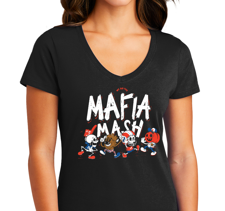 Ladies V-Neck, Black (100% cotton)