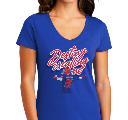 Ladies V-Neck, Royal (100% cotton)