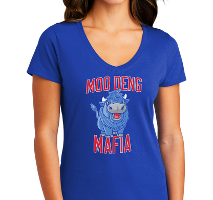 Ladies V-Neck, Royal (100% cotton)