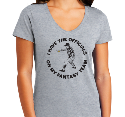 Ladies V-Neck, Athletic Heather (90% cotton, 10% polyester)