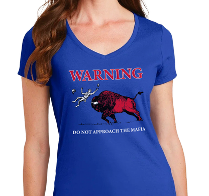Ladies V-Neck, Royal (100% cotton)