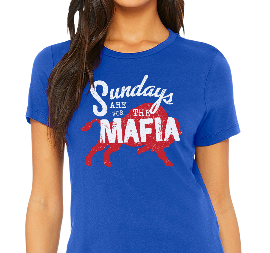 "Sundays are for the Mafia" Ladies T-Shirt (multiple color options)