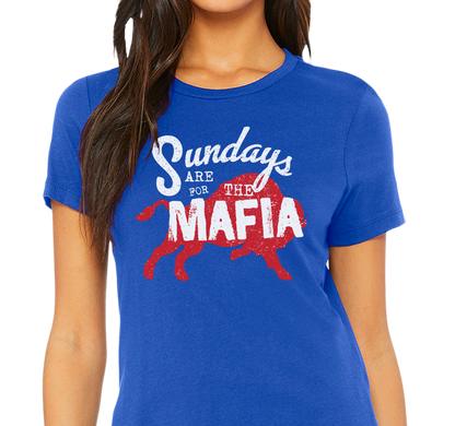 "Sundays are for the Mafia" Ladies T-Shirt (multiple color options)