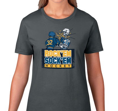 "Rock 'Em Sock 'Em Hockey" Ladies T-Shirt