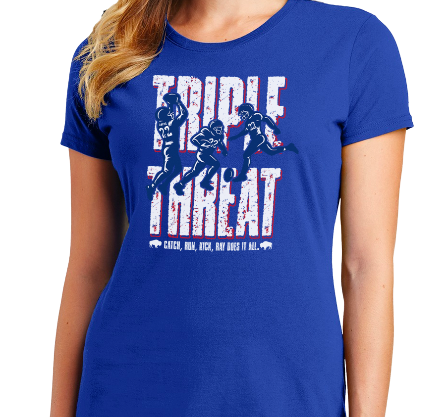 Ladies T-Shirt, Royal (100% cotton)