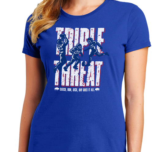 Ladies T-Shirt, Royal (100% cotton)
