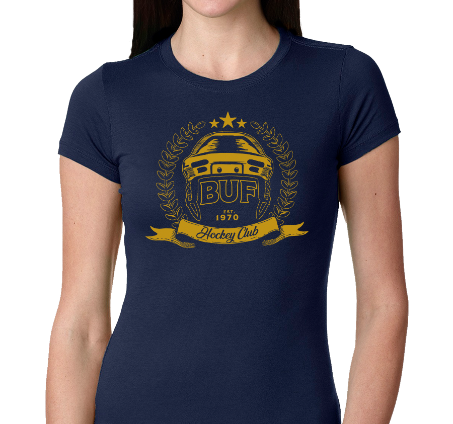 Ladies T-Shirt, Navy (100% cotton)
