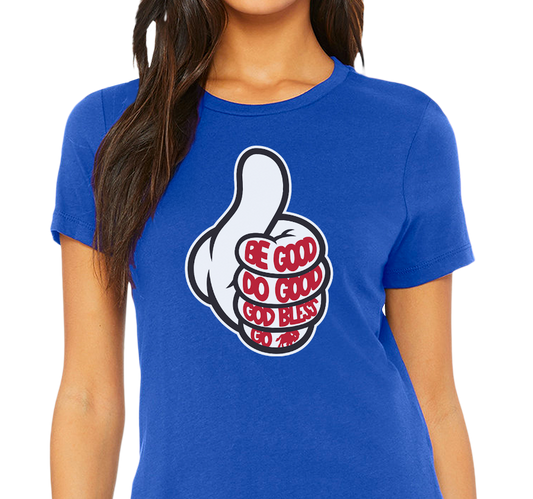 Ladies T-Shirt, Royal (100% cotton)